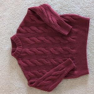 Naadam 90% wool 10% cashmere burgundy sweater women's size XXS